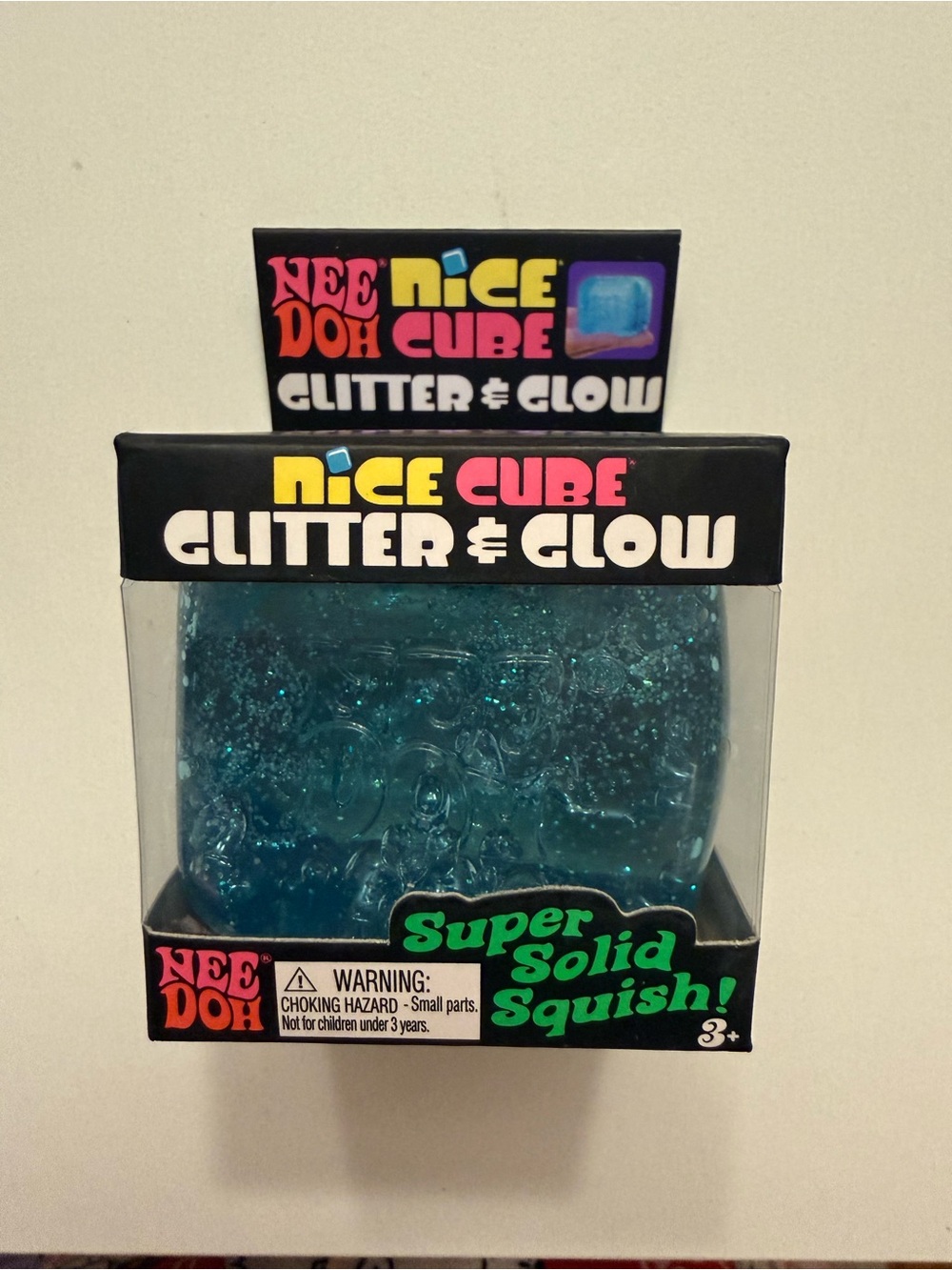 NeeDoh Nice Cube Glitter & Glow - Blue 💙🩵